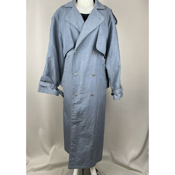NuAge Jackets & Blazers - Nuage Double Breasted Over Coat Women’s 14 Grey Cape Back All Weather Vintage